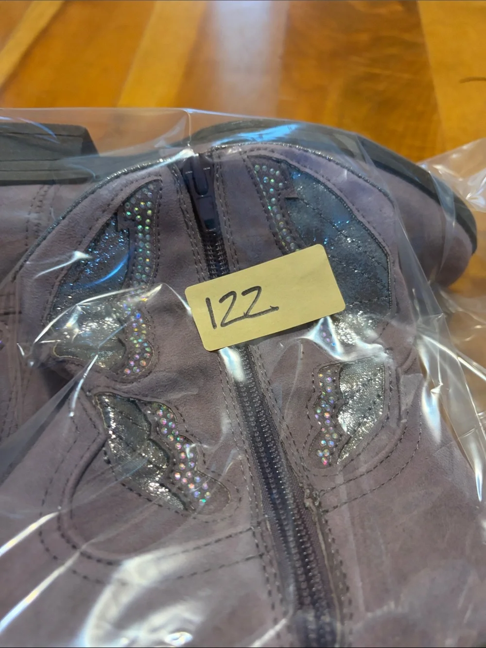Madden Girls' Lavender Suede Western Ankle Boots Size 5